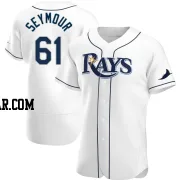 Ian Seymour Men's Tampa Bay Rays White Authentic Home Jersey