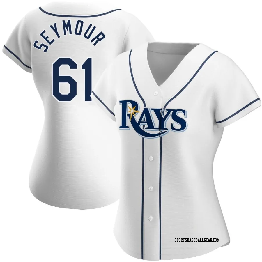 Ian Seymour Women's Tampa Bay Rays White Replica Home Jersey