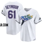 Ian Seymour Youth Tampa Bay Rays White Limited Throwback Cooperstown Jersey