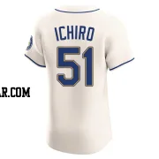 Ichiro Suzuki Men's Seattle Mariners Cream Elite Alternate Jersey