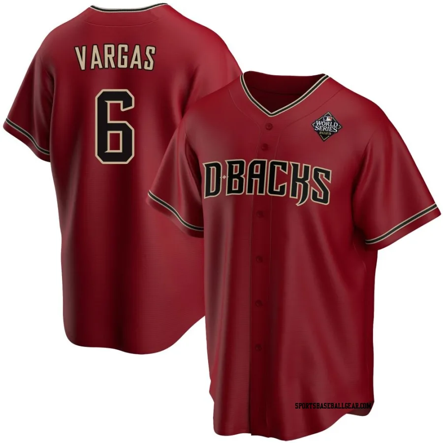 Ildemaro Vargas Youth Arizona Diamondbacks Red Replica Alternate 2023 World Series Jersey