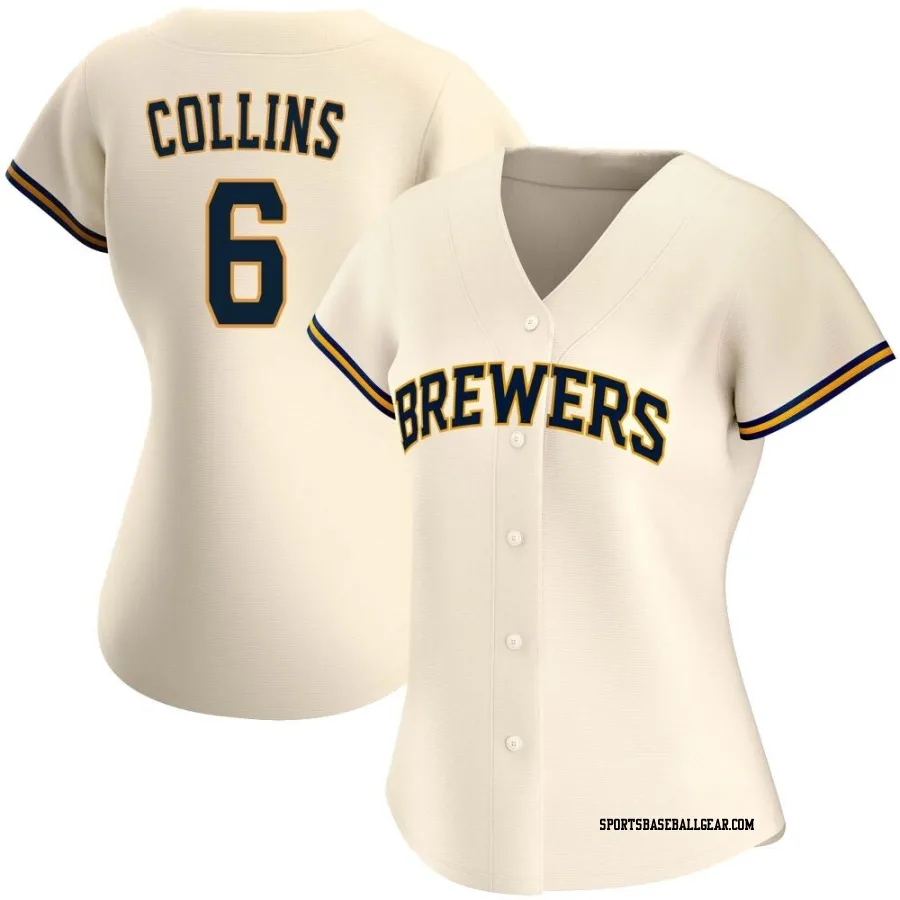 Isaac Collins Women's Milwaukee Brewers Cream Authentic Home Jersey