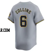 Isaac Collins Youth Milwaukee Brewers Gray Limited Away Jersey