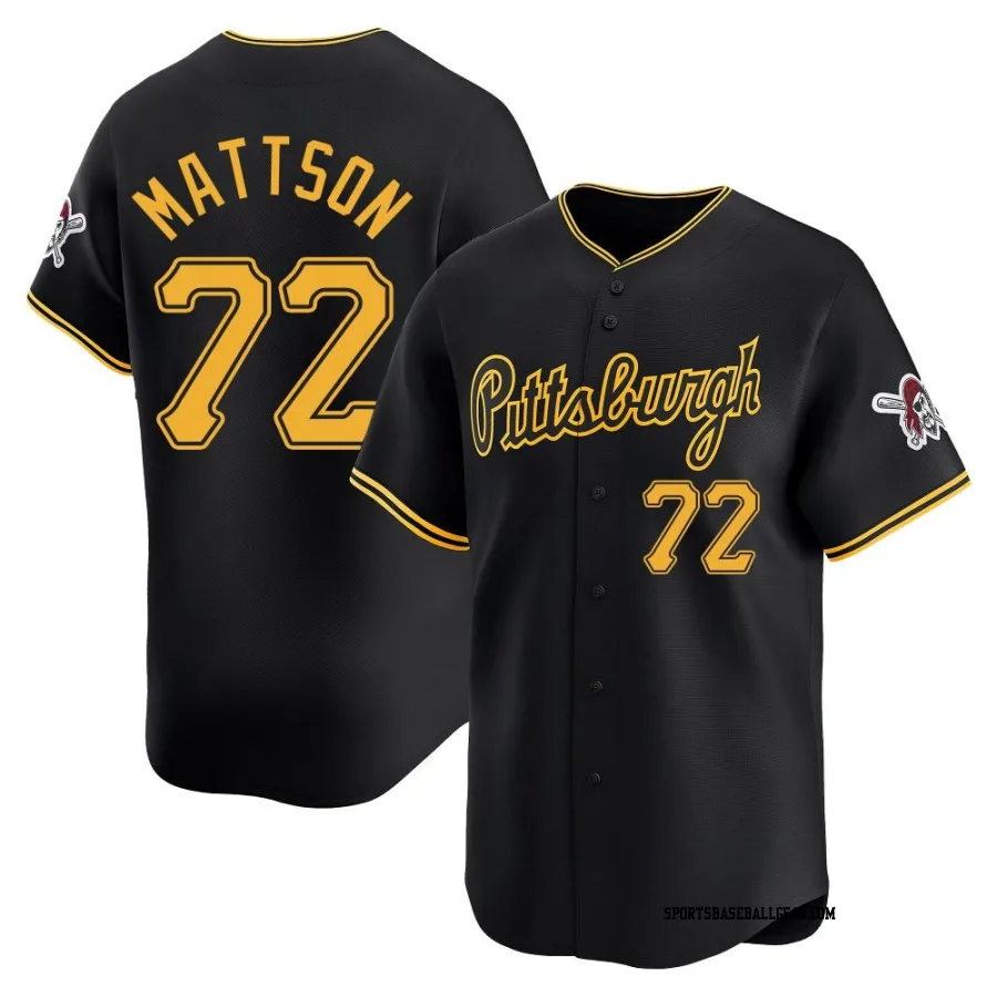 Isaac Mattson Men's Pittsburgh Pirates Black Limited Alternate Jersey
