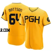 Isaac Mattson Men's Pittsburgh Pirates Gold Authentic 2023 City Connect Jersey