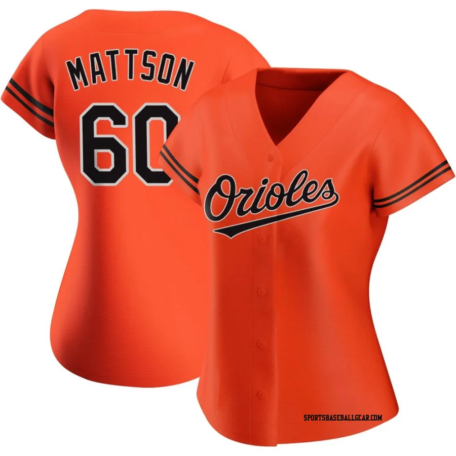 Isaac Mattson Women's Baltimore Orioles Orange Authentic Alternate Jersey