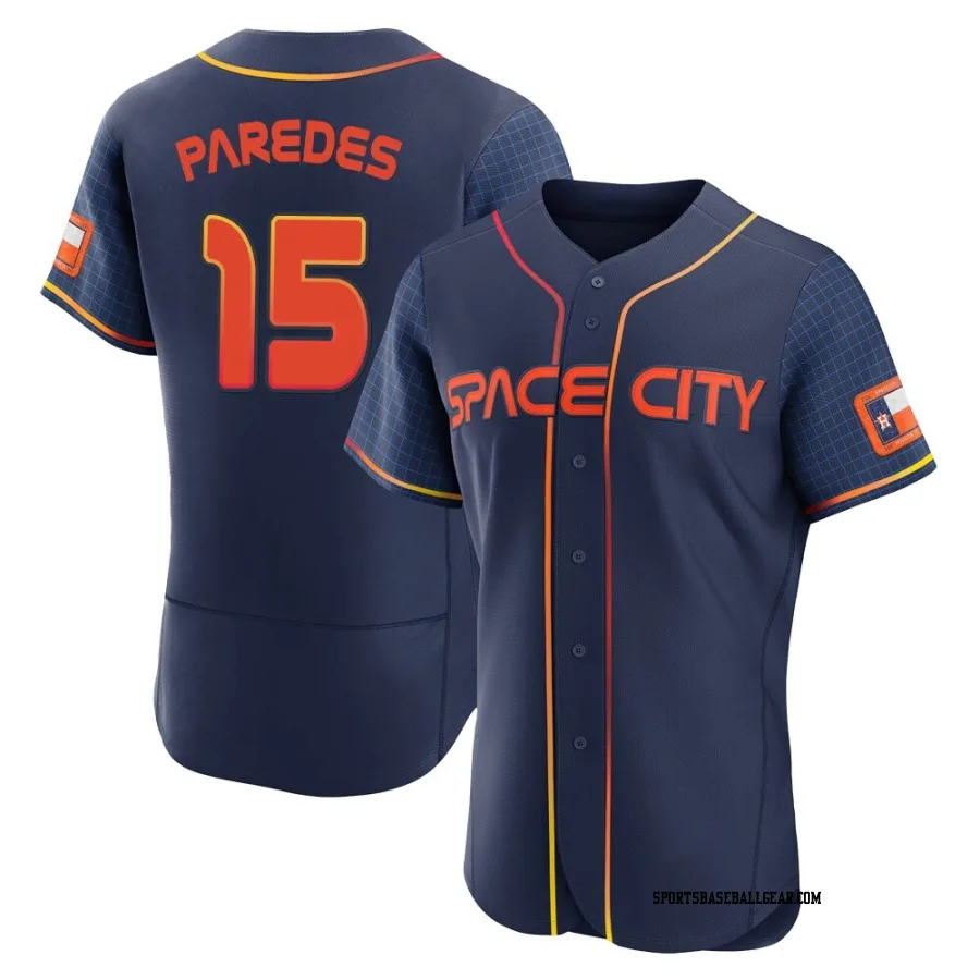 Isaac Paredes Men's Houston Astros Navy Authentic 2022 City Connect Jersey