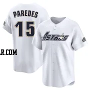 Isaac Paredes Men's Houston Astros White Limited Throwback Cooperstown Collection Jersey