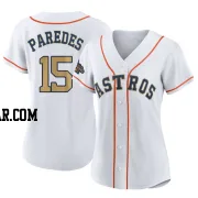 Isaac Paredes Women's Houston Astros Gold Authentic White 2023 Collection Jersey