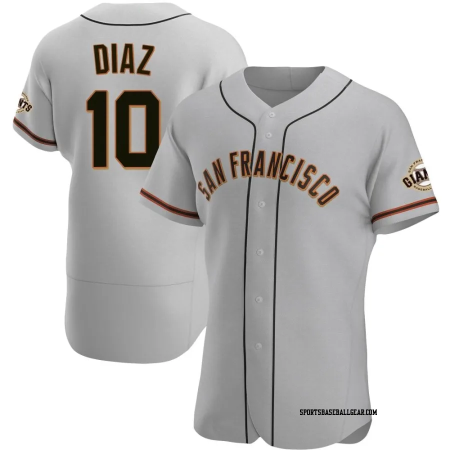 Isan Diaz Men's San Francisco Giants Gray Authentic Road Jersey