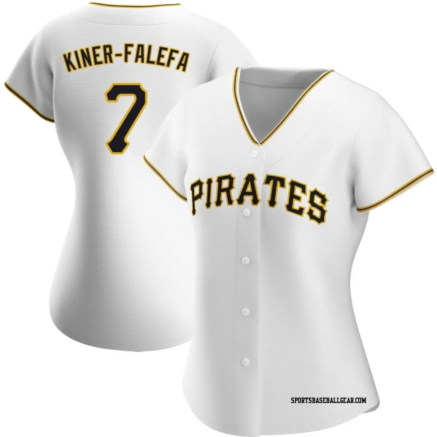 Isiah Kiner-Falefa Women's Pittsburgh Pirates White Authentic Home Jersey
