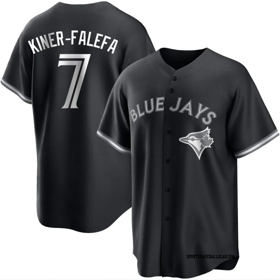 Isiah Kiner-Falefa Youth Toronto Blue Jays Black/White Replica Jersey