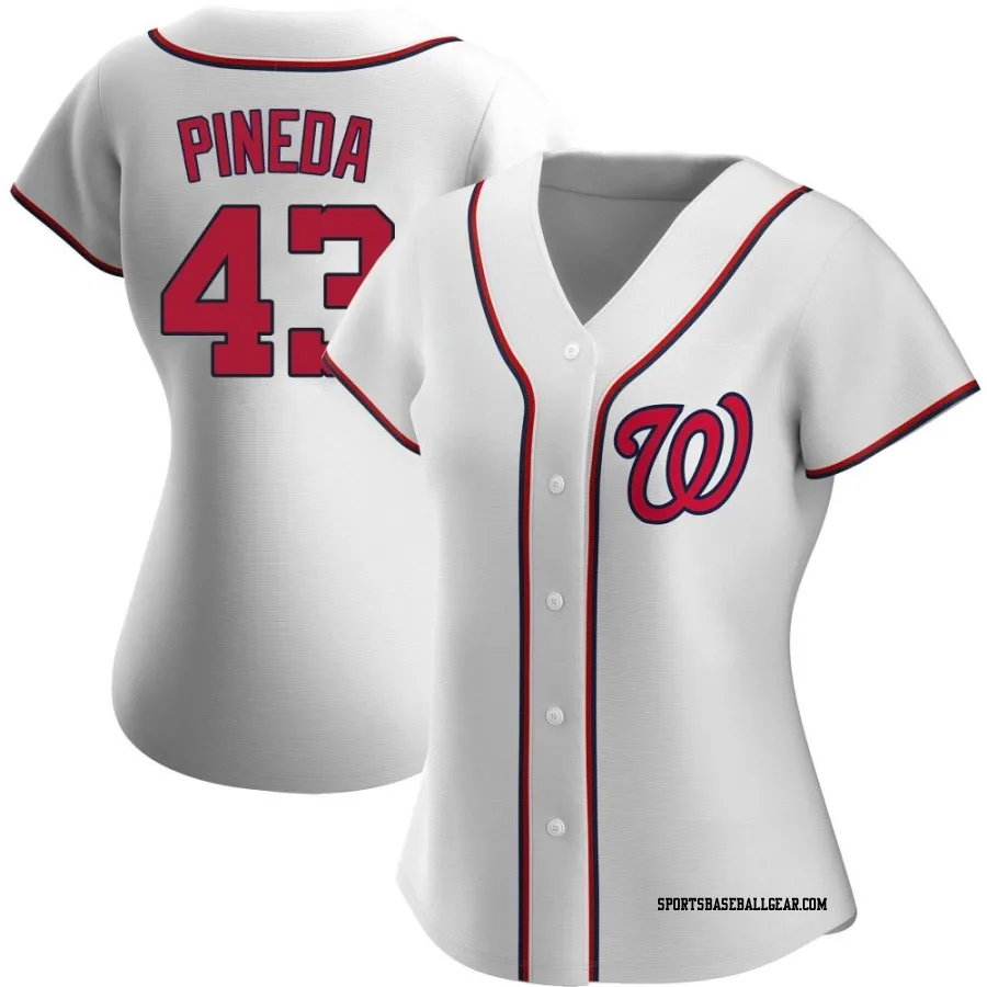 Israel Pineda Women's Washington Nationals White Authentic Home Jersey