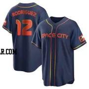 Ivan Rodriguez Men's Houston Astros Navy Replica 2022 City Connect Jersey