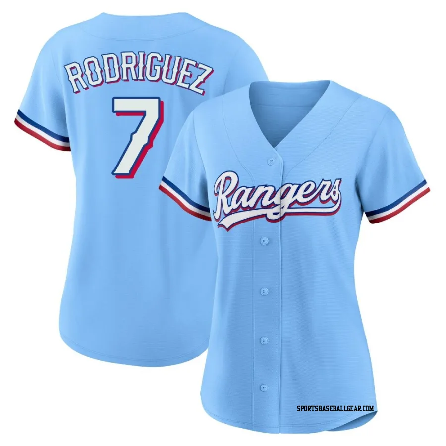 Ivan Rodriguez Women's Texas Rangers Light Blue Replica Alternate Jersey