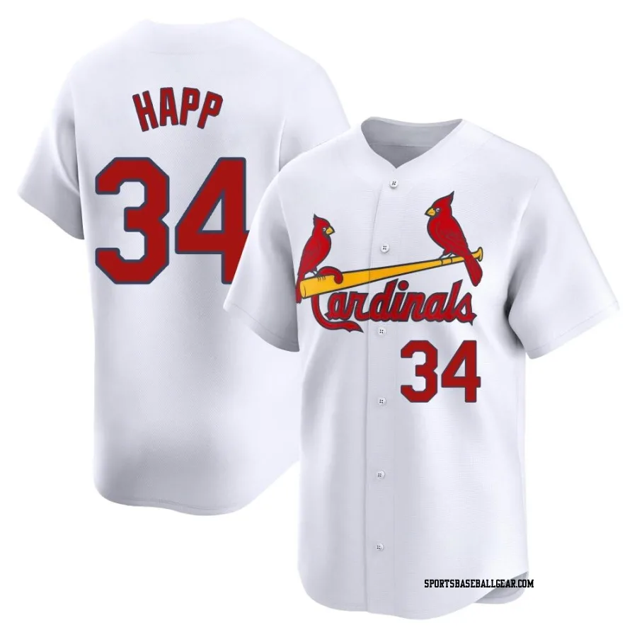 J.A. Happ Men's St. Louis Cardinals White Limited Home Jersey