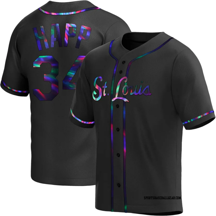 J.A. Happ Youth St. Louis Cardinals Black Holographic Replica Alternate Jersey