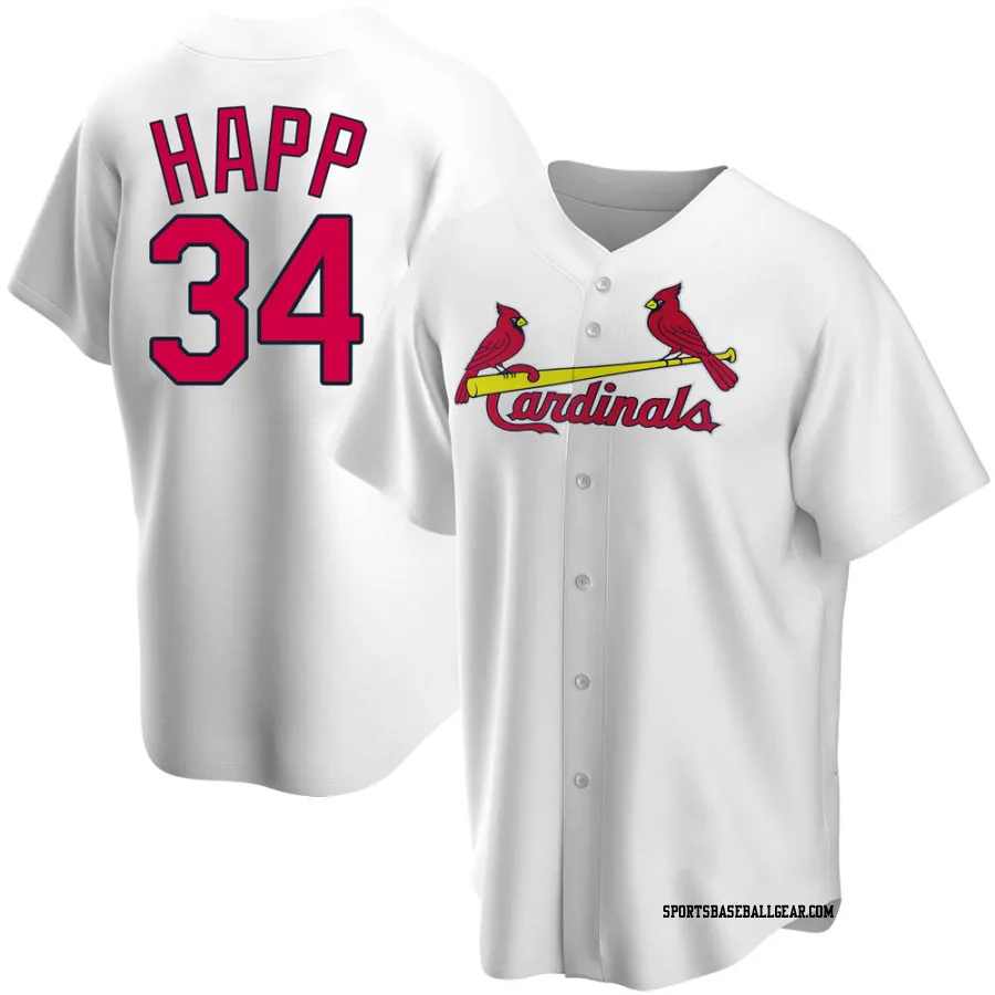 J.A. Happ Youth St. Louis Cardinals White Replica Home Jersey