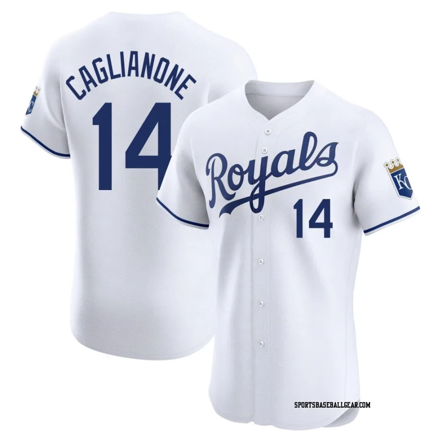 Jac Caglianone Men's Kansas City Royals White Elite Home Jersey