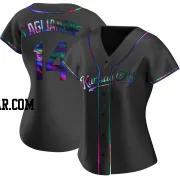 Jac Caglianone Women's Kansas City Royals Black Holographic Replica Alternate Jersey