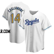 Jac Caglianone Youth Kansas City Royals Gold Replica White Home Jersey