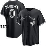 Jace Bohrofen Men's Toronto Blue Jays Black/White Replica Jersey