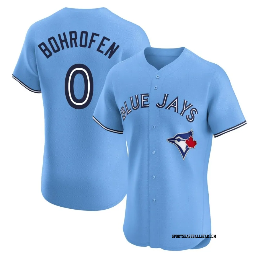 Jace Bohrofen Men's Toronto Blue Jays Blue Elite Powder Alternate Jersey