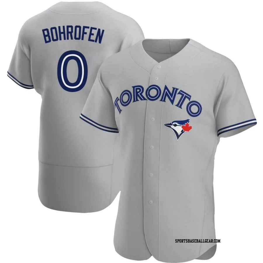 Jace Bohrofen Men's Toronto Blue Jays Gray Authentic Road Jersey