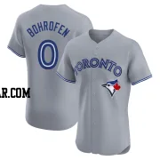 Jace Bohrofen Men's Toronto Blue Jays Gray Elite Road Jersey