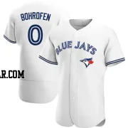 Jace Bohrofen Men's Toronto Blue Jays White Authentic Home Jersey