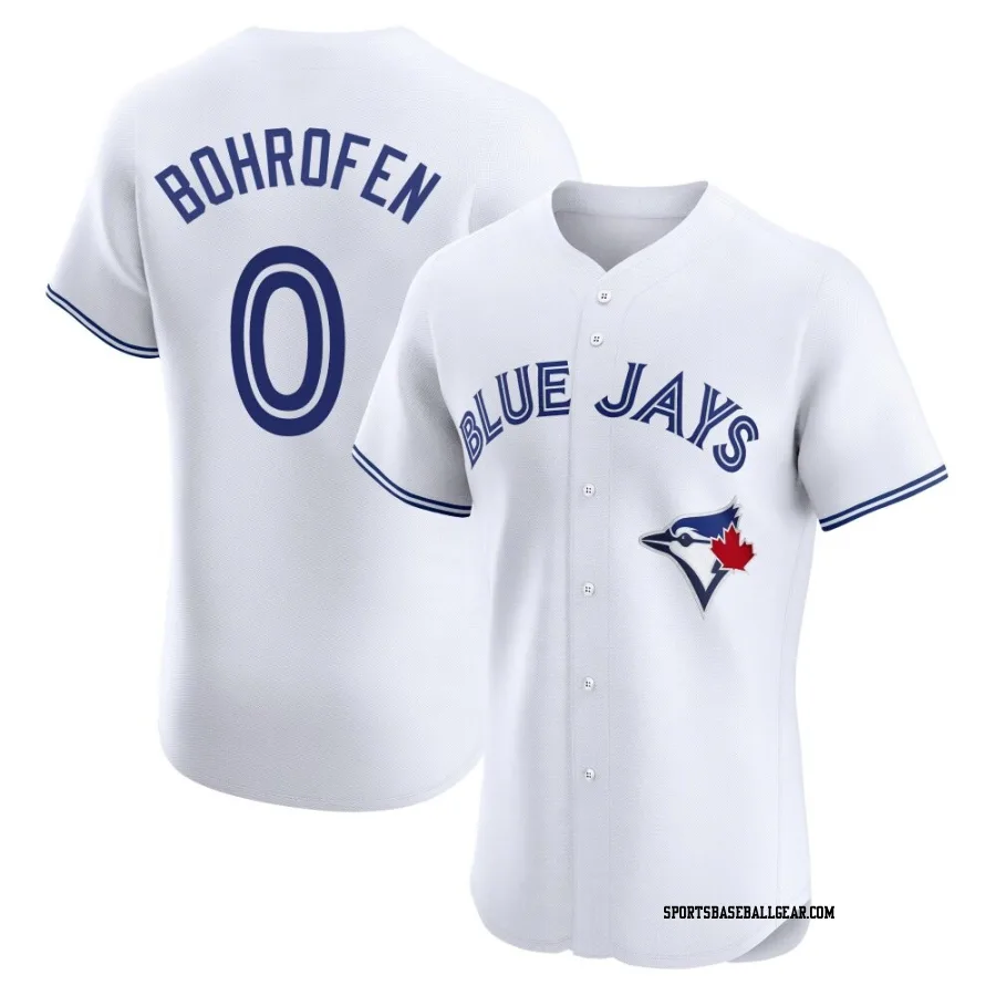 Jace Bohrofen Men's Toronto Blue Jays White Elite Home Jersey
