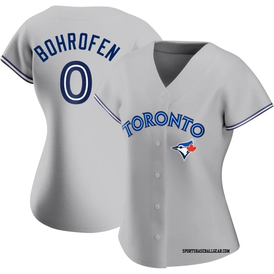 Jace Bohrofen Women's Toronto Blue Jays Gray Authentic Road Jersey
