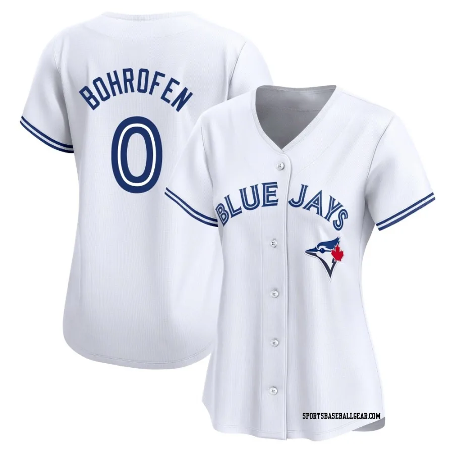 Jace Bohrofen Women's Toronto Blue Jays White Limited Home Jersey