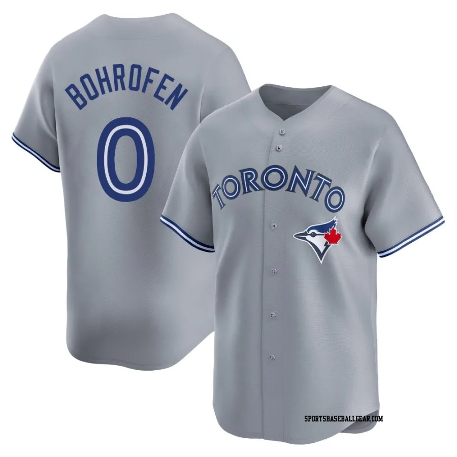 Jace Bohrofen Youth Toronto Blue Jays Gray Limited Away Jersey