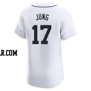 Jace Jung Men's Detroit Tigers White Elite Home Jersey