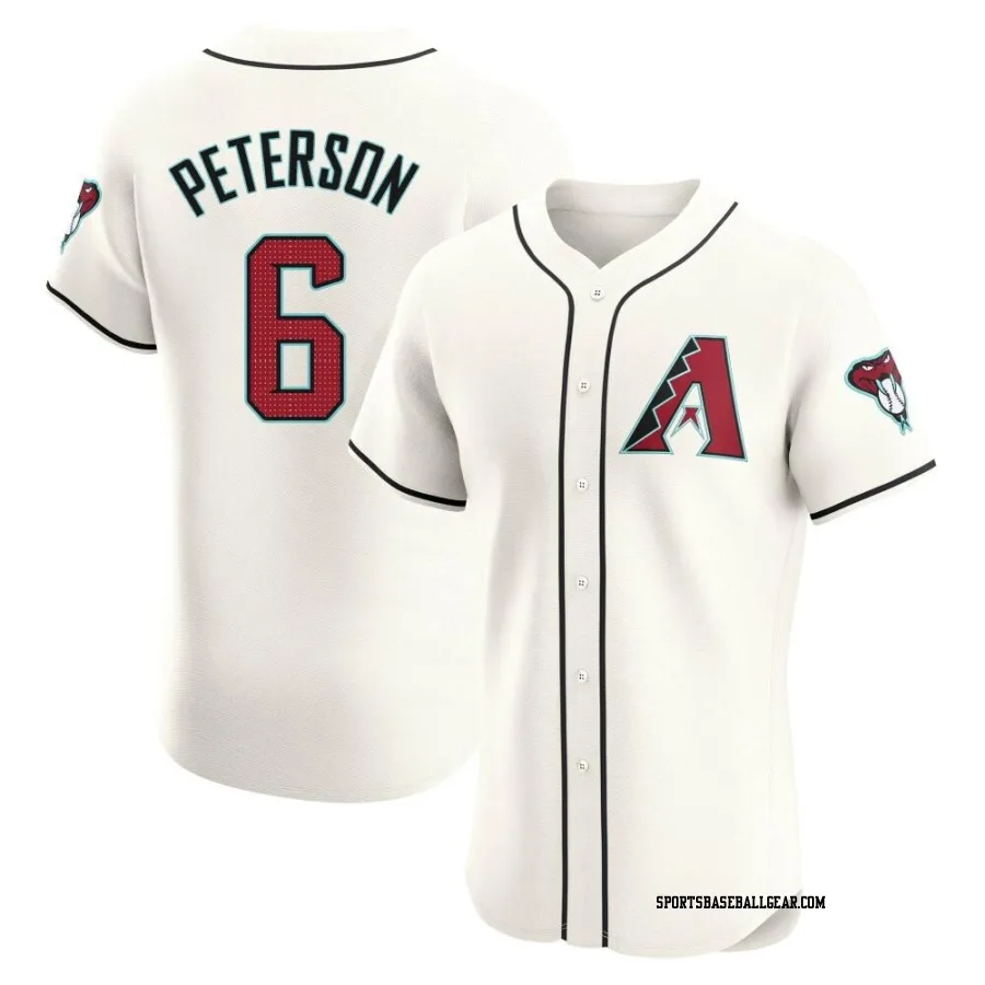 Jace Peterson Men's Arizona Diamondbacks Cream Elite Home Jersey