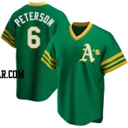 Jace Peterson Men's Oakland Athletics Green Replica R Kelly Road Cooperstown Collection Jersey