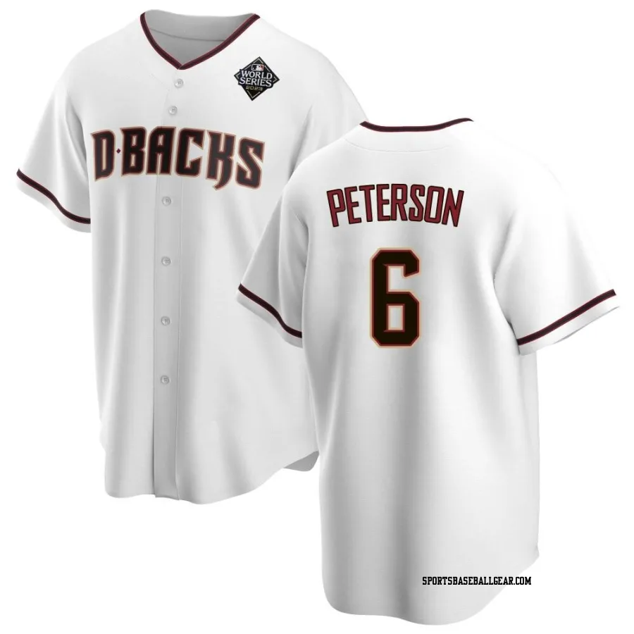 Jace Peterson Youth Arizona Diamondbacks White Replica Home 2023 World Series Jersey