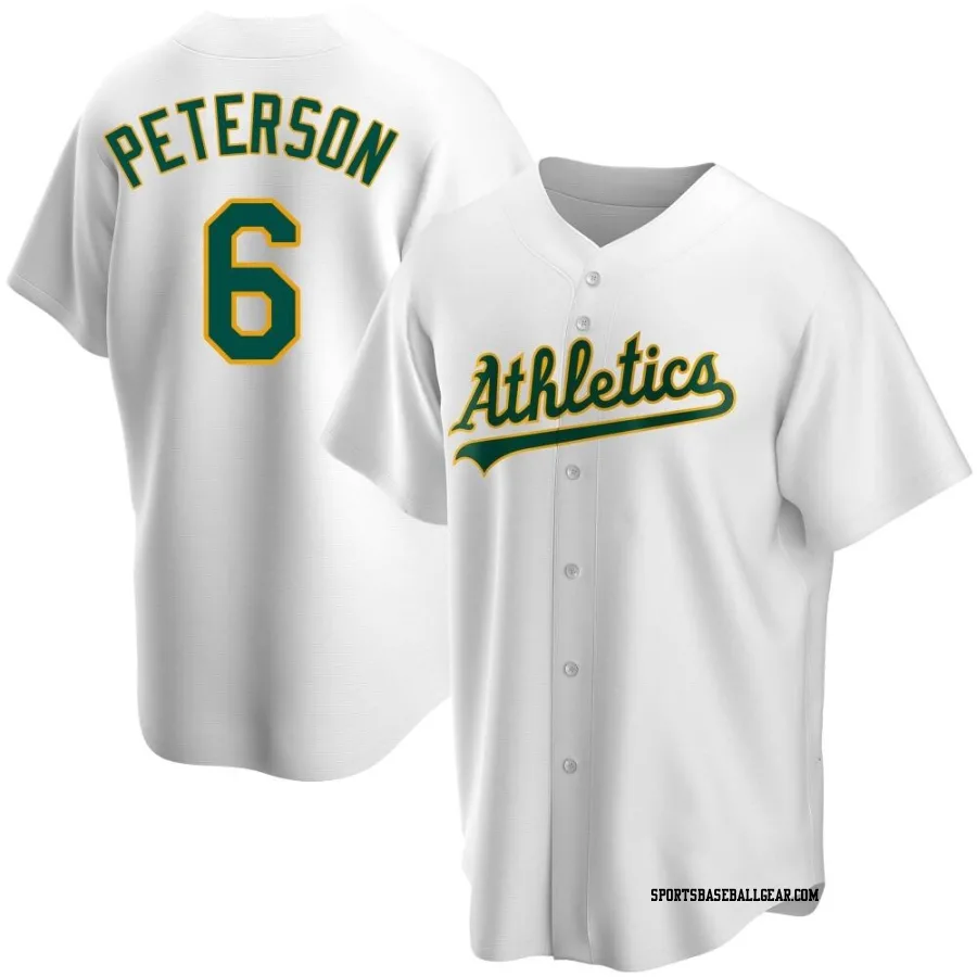 Jace Peterson Youth Oakland Athletics White Replica Home Jersey