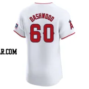 Jack Dashwood Men's Los Angeles Angels White Elite Home Patch Jersey