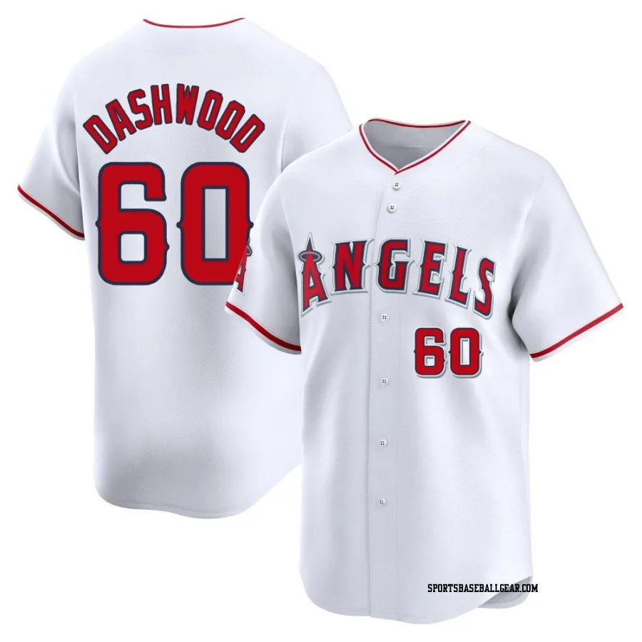 Jack Dashwood Men's Los Angeles Angels White Limited Home Jersey
