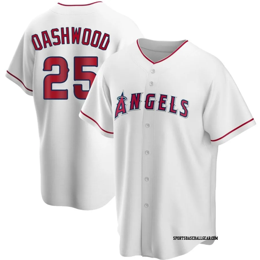 Jack Dashwood Youth Los Angeles Angels White Replica Home Jersey