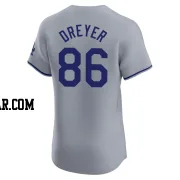 Jack Dreyer Men's Los Angeles Dodgers Gray Elite Road 2024 World Series Jersey