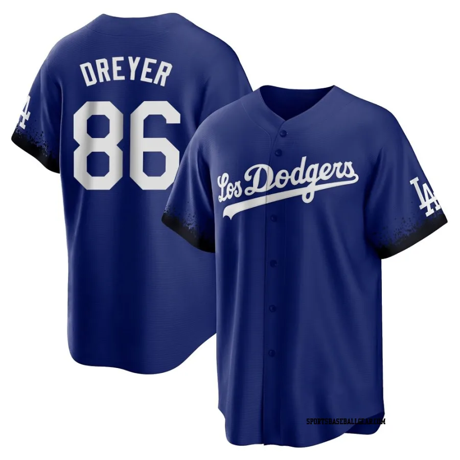 Jack Dreyer Men's Los Angeles Dodgers Royal Replica 2021 City Connect Jersey