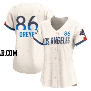 Jack Dreyer Women's Los Angeles Dodgers Cream Limited 2024 City Connect World Series Champions Jersey