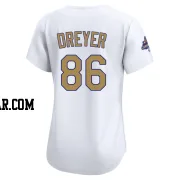 Jack Dreyer Women's Los Angeles Dodgers Gold Limited White 2025 Collection Jersey