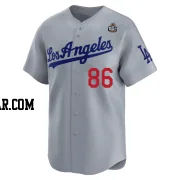Jack Dreyer Youth Los Angeles Dodgers Gray Limited Away 2024 World Series Jersey