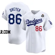 Jack Dreyer Youth Los Angeles Dodgers White Limited Home 2024 World Series Jersey