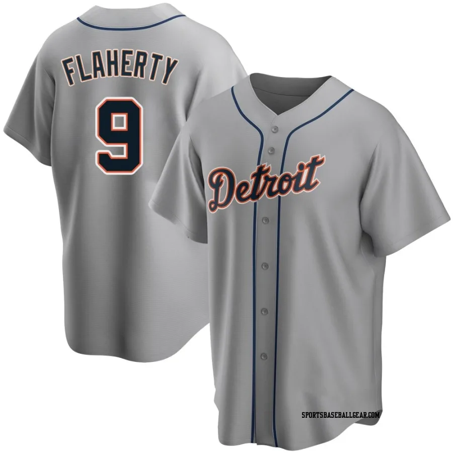 Jack Flaherty Men's Detroit Tigers Gray Replica Road Jersey