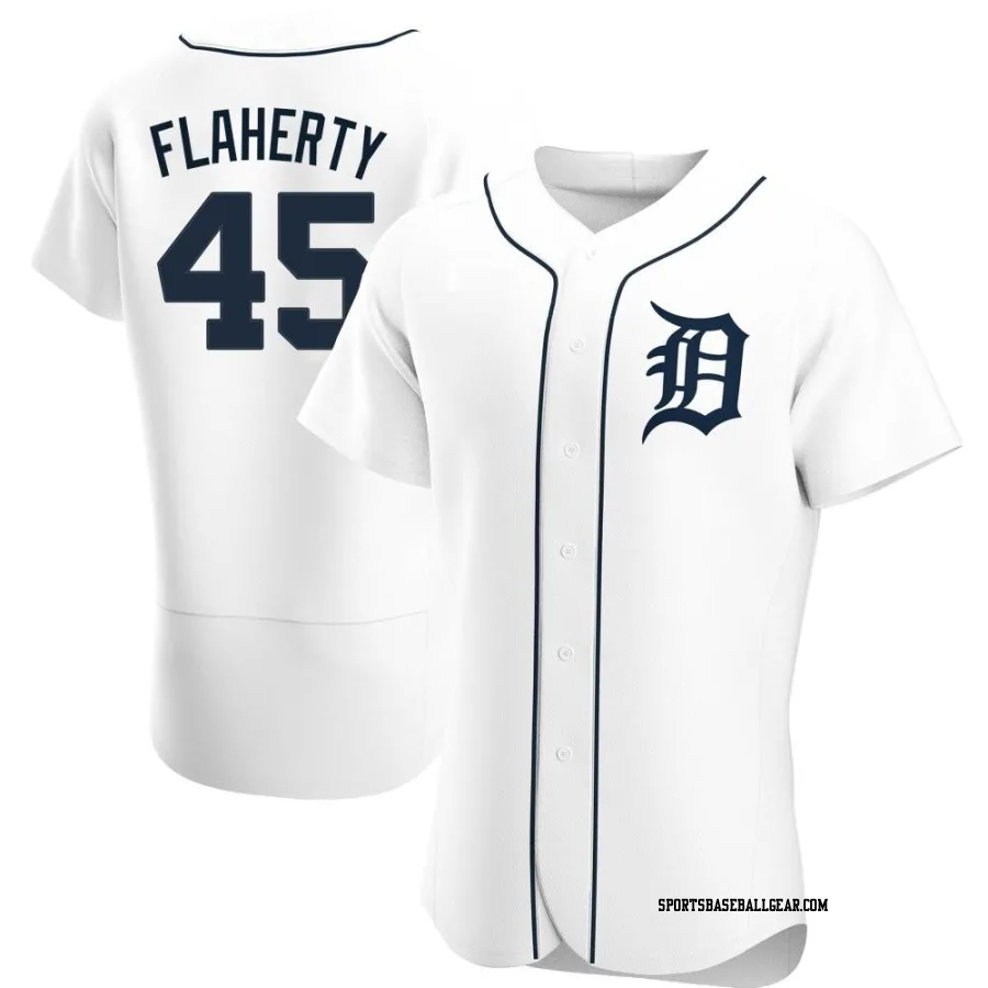 Jack Flaherty Men's Detroit Tigers White Authentic Home Jersey